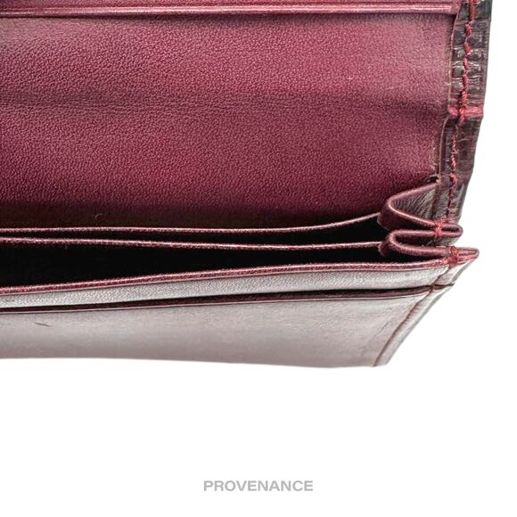 🔴 Givenchy Pocket Organizer Wallet - Burgundy Crocodile - Picture 7 of 10